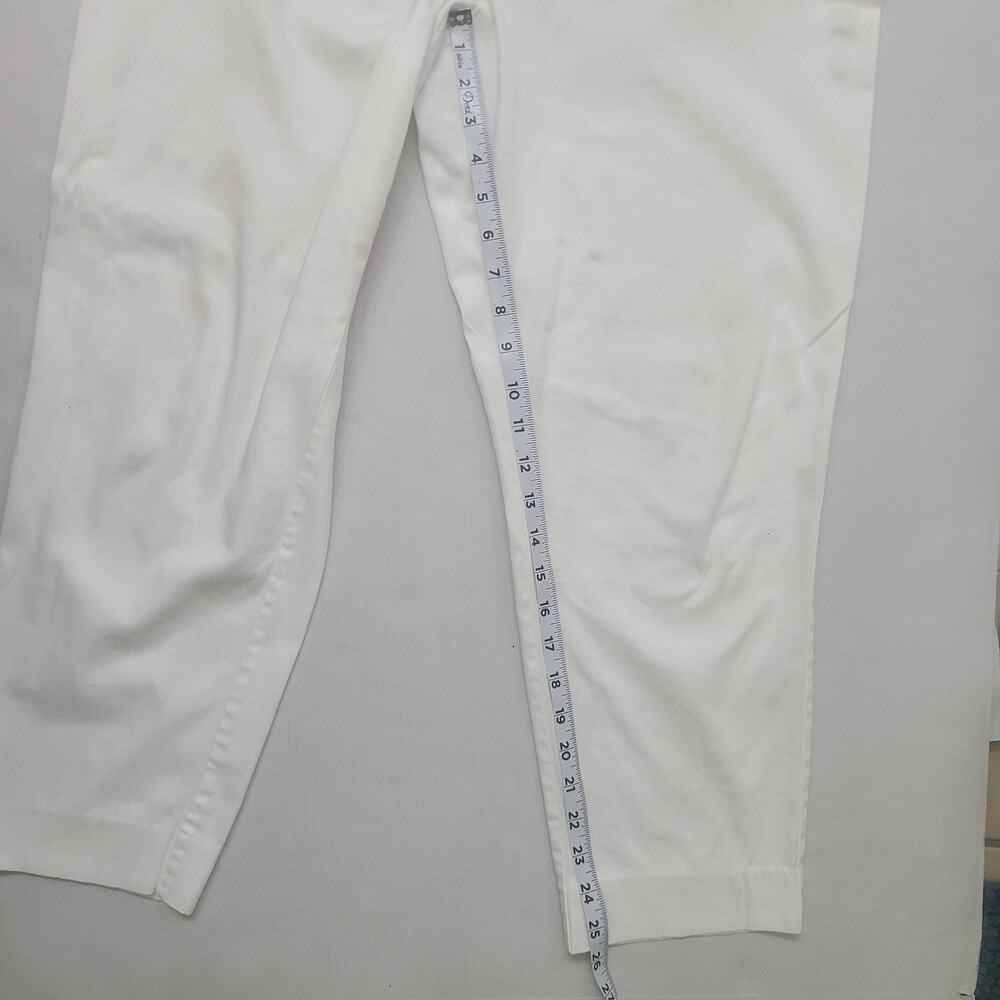 Jones New York Signature Pants 8 Cotton Lightweight Stretch White - Picture 5 of 7